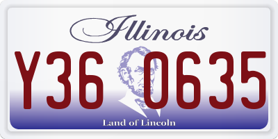 IL license plate Y360635