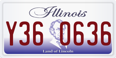 IL license plate Y360636