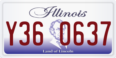 IL license plate Y360637