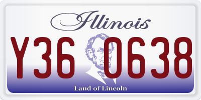 IL license plate Y360638