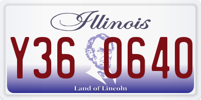 IL license plate Y360640