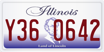 IL license plate Y360642
