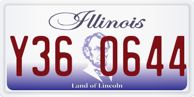 IL license plate Y360644