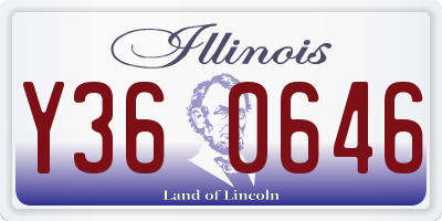 IL license plate Y360646