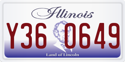 IL license plate Y360649