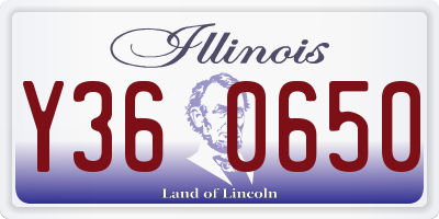 IL license plate Y360650