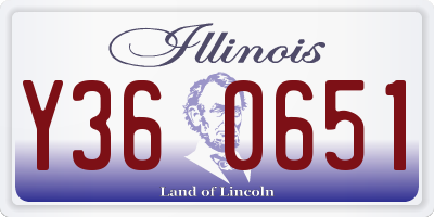 IL license plate Y360651