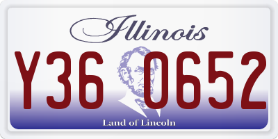 IL license plate Y360652