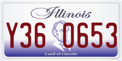 IL license plate Y360653