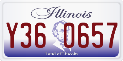 IL license plate Y360657
