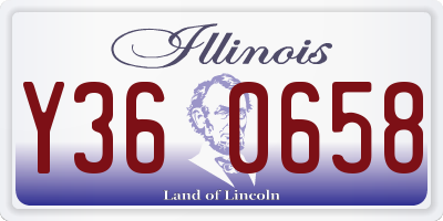 IL license plate Y360658