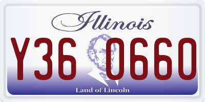 IL license plate Y360660