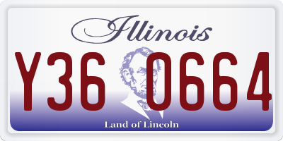 IL license plate Y360664
