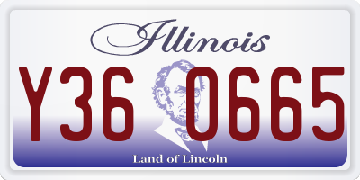 IL license plate Y360665