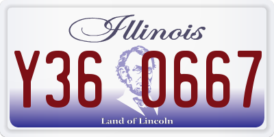 IL license plate Y360667