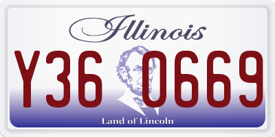 IL license plate Y360669