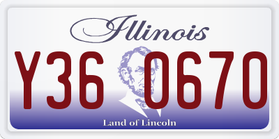 IL license plate Y360670