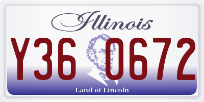 IL license plate Y360672