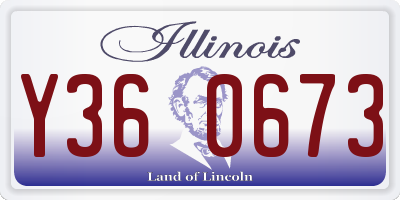 IL license plate Y360673