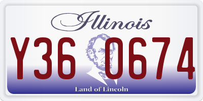 IL license plate Y360674