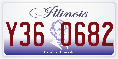 IL license plate Y360682