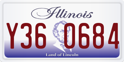IL license plate Y360684