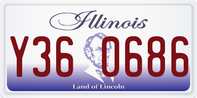 IL license plate Y360686
