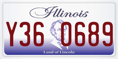 IL license plate Y360689