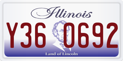 IL license plate Y360692
