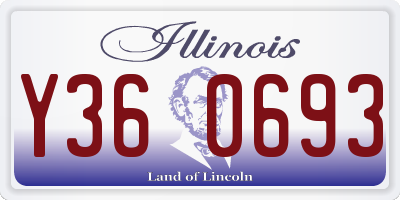 IL license plate Y360693