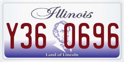 IL license plate Y360696