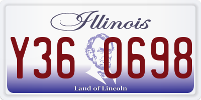 IL license plate Y360698