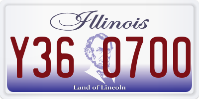 IL license plate Y360700