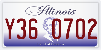 IL license plate Y360702