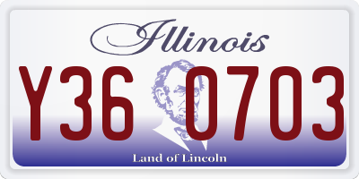 IL license plate Y360703