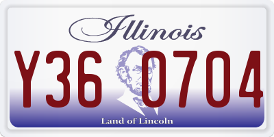 IL license plate Y360704