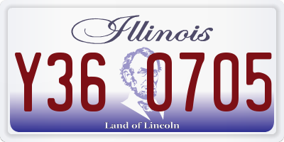 IL license plate Y360705