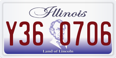 IL license plate Y360706