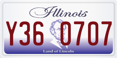 IL license plate Y360707