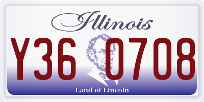 IL license plate Y360708