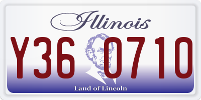 IL license plate Y360710