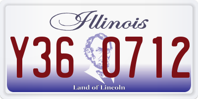 IL license plate Y360712