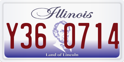 IL license plate Y360714