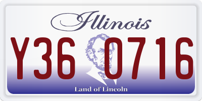 IL license plate Y360716
