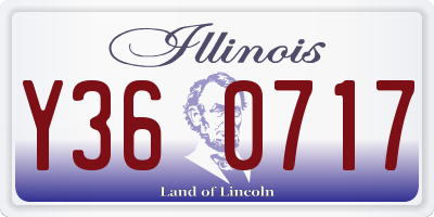 IL license plate Y360717
