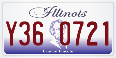 IL license plate Y360721