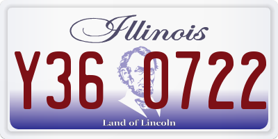 IL license plate Y360722