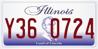 IL license plate Y360724