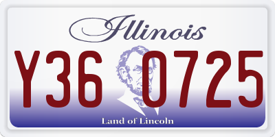 IL license plate Y360725