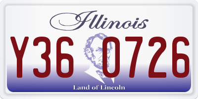 IL license plate Y360726